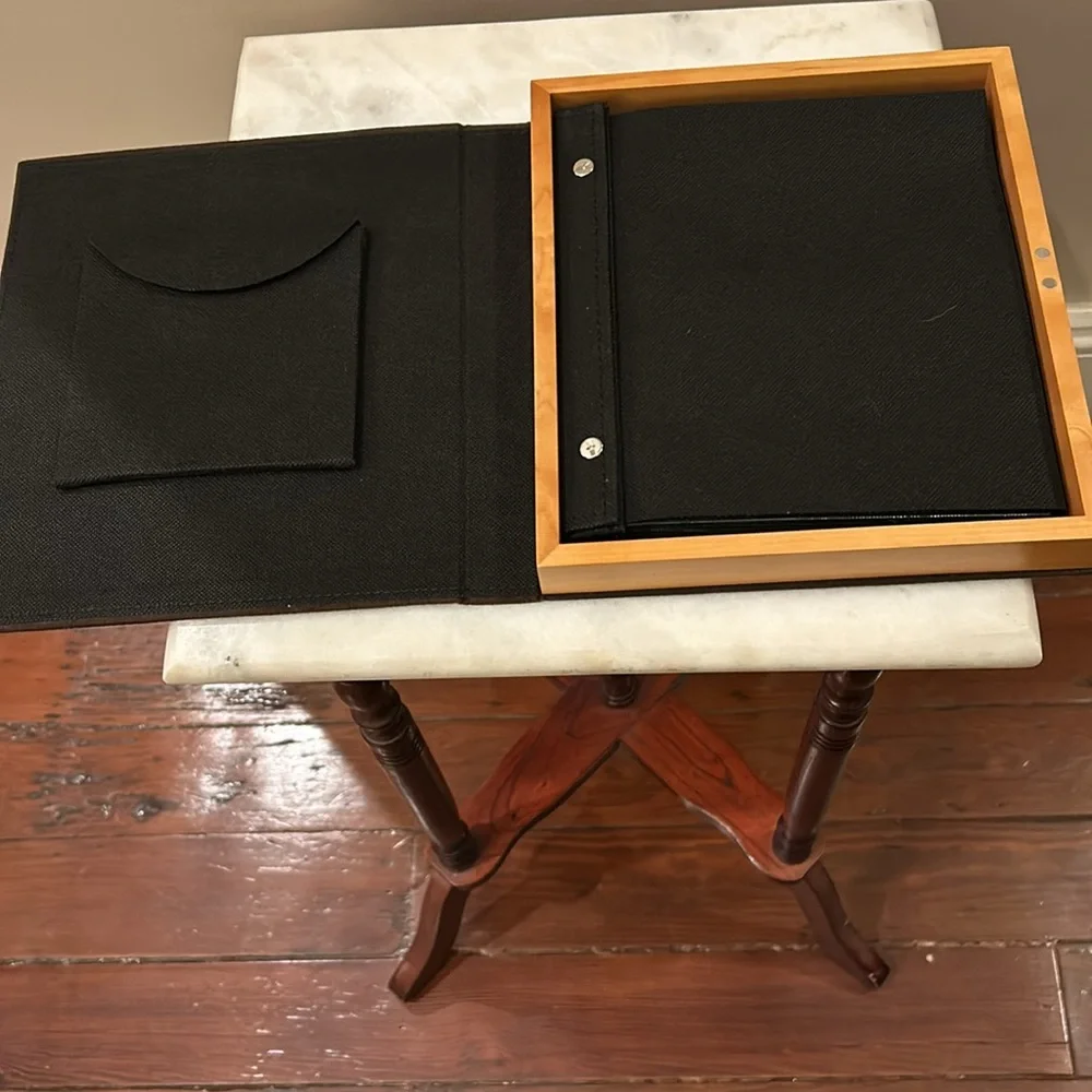 Pottery Barn Collector’s Photo Box with Suede Cover, NWOT